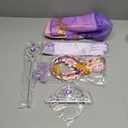 ReliBeauty Girls Dress Puff Sleeve Princess Costume, 3T, Purple(with Accessories)