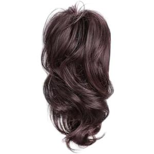 Ponytail Extension Claw Clip in Short Curly Ponytail Braids Hair Extension Synthetic Pony Tail Hairpiece for Women (Dark Brown) Ponytail Extension Claw Clip in Short Curly Ponytail Braids Hair Extension Synthetic Pony Tail Hairpiece for Women (Dark Brown)