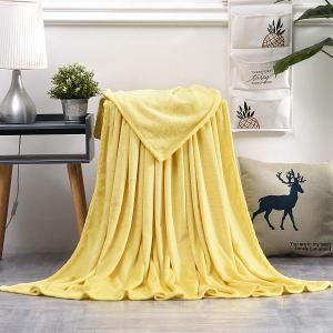 Light Yellow Fleece Throw Blanket 60"x80" Super Soft Flannel Blanket Warm Fuzzy Reversible Throw Blanket for Couch Bed Sofa 
