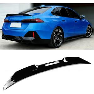 Rear Spoiler Compatible with BMW G60 530i 540i 550e i5 M60 2024-2026, Gloss Black PSM Style Trunk Exterior High Kick Tail Deck Lid Wing Lip Splitter Sedan