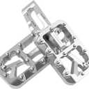 Dirt Bike Foot Pegs for Surron Ultra Bee,Aluminum Alloy Color Nail Suron Pedals for Ultrabee Motorcycle,Wider Non-slip Ebike Rest Footpegs,Silver Body with Silver Spikes