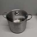 P&P CHEF 8 Quart Stainless Steel Stock Pot with Lid, Large Stockpot for Cooking Pasta Soup, Cookware for Induction Gas Electric Stoves, Visible Lid & Measuring Markings, Dishwasher Safe