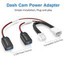 GPS Dash Cam Power Adapter, (14Pin Type A Connector)Mirror Camera Radar Charger Station GPS Dashcam Charger Cable for Select Toyota, 2005-2015 Tacoma and More with Auto-dimming Rearview Mirror