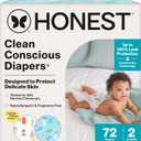 The Honest Company Comfort Dry Disposable Diapers for Sensitive Skin, Hypoallergenic, Fragrance-Free, Summer '25 Seasonal Prints, Club Box, Size 2 (12-18 lbs), 72 Count