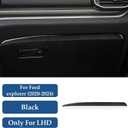 Car Copilot Glove Box Strip Sticker Carbon Fiber Decal Interior Trim Cover for Ford Explorer Sport 2020 2021 2022 2023 2024 Accessories