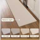 Color&Geometry Anti Fatigue Cushion Padded Kitchen Mat for Floor - 17x29+17x59,Easy Clean, Water & Oil Proof, Anti Slip, Foam Rubber Runner Rug for Front Sink Comfort Standing,Dark Beige Set of 2
