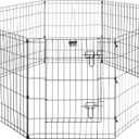 Pet Trex 24" Exercise Playpen for Dogs Eight 24" x 30" High Panels with Gate
