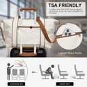 Kono 3-Piece Set 20in Expandable Carry-On Hardshell TSA Lock White, Carry-on travel set