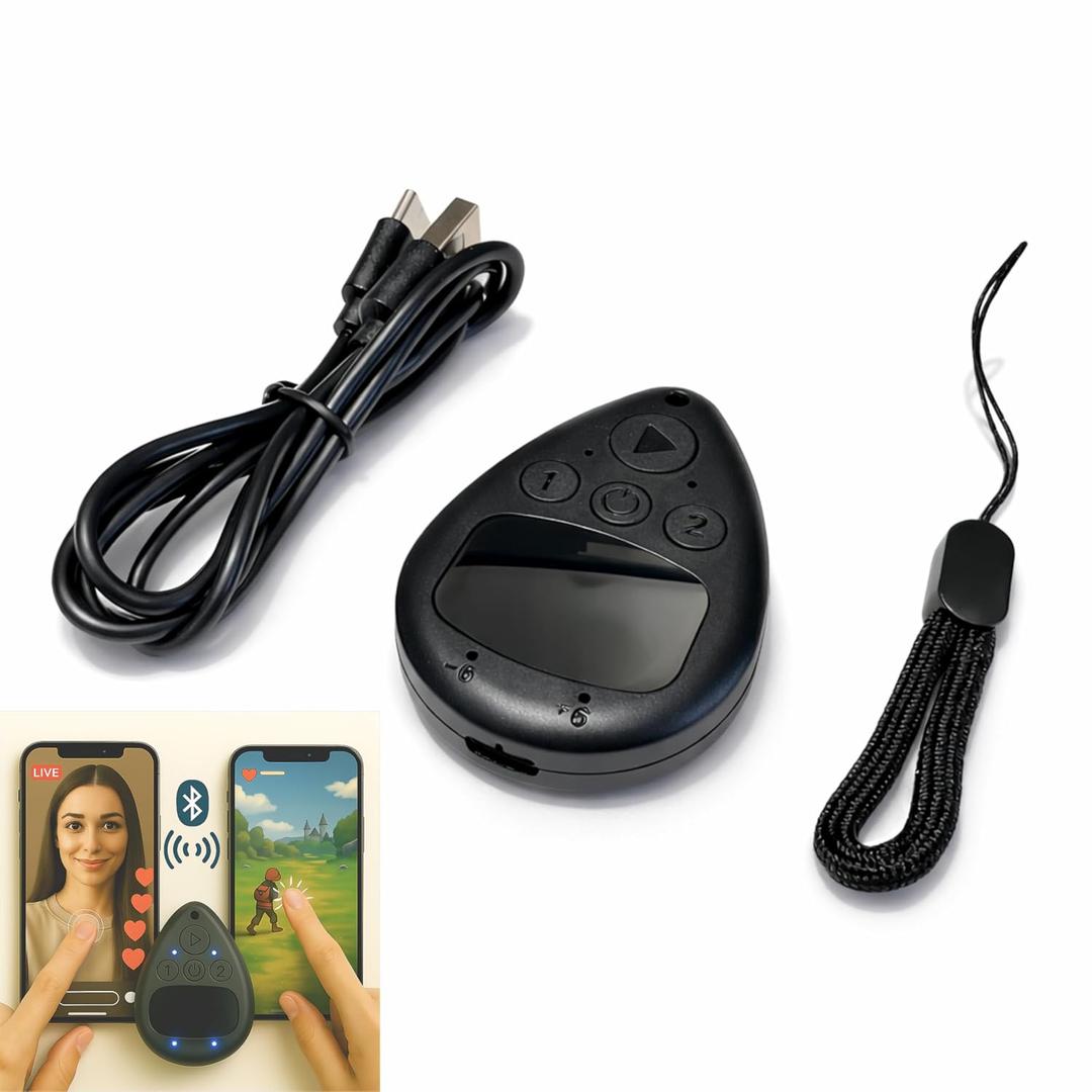 Peach Fairyers Bluetooth Screen Tapper Auto Clicker for TikTok App - Wireless Touchpad Remote Phone Tapper for iPhone & Android (iOS AssistiveTouch Required), Dual Device S1/S2, 2-Speed Silent Clicker