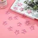 30 Pieces Pink Star Hair Clips Color Cute Metal Hair Barrettes Toddler No Slip Hair Clip Hair Accessories for Women Girls Mixed Color
