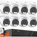 Anpviz 4K 16CH PoE Security Camera System, 8pcs Wired 8MP PoE IP Cameras Outdoor with Human Vehicle Detection, Smart Color Night Vision, 12MP 16 Channel NVR with 4TB HDD for Business, NDAA(U Series)