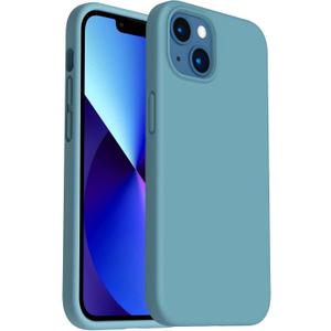 ORNARTO Shockproof Liquid Silicone Designed for iPhone 13 Case Gel Rubber Anti-Shock Cover Case Drop Protection 6.1inch-Cactus
