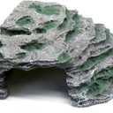 Large Reptile Hide Shale Scape Step Ledge, Reptile Cave Hideout, Bearded Dragons Accessories, Basking Rocks for Bearded Dragons (Large-B-11.8 * 9.8 * 5.3)