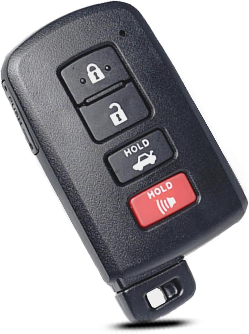 SUPALAND Key Fob Shell Case Replacement Fits for Toyota Avalon Camry Corolla RAV4 Highlander Sequoia 2011 2012 2013 2014 2015 2016 2017 2018 2019 Keyless Entry Remote Control 4 Button Case Cover