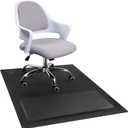 Anti-Fatigue Standing Office Chair Mat for Hardwood Floor with Cushioned Foam Foot Support, 48 x 36 Desk Chair mat, Scratch Resistant and Waterproof Anti-Slip Surface, Soft Ergonomic Cushion (Black)