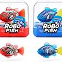 Robo Alive Robo Fish Robotic Swimming Fish (Blue + Red) by ZURU Water Activated, Changes Color, Comes with Batteries, (2 Pack) Series 3