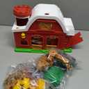 Toddler Farm Toys for 2 3 Year Old-All-in-One Barn Toy Set with Farm Animal Figures for Toddlers,Tractor&Fence,Educational Montessori-style Play Sets with Light&Sounds,Pretend Play Gift for Boys Girls