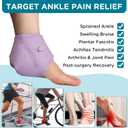 Comfytemp Ankle Ice Pack Wrap for Swelling, FSA Eligible HSA, Plantar Fasciitis, Foot Pain Relief, Gel Packs for Injury Reusable, Hot Cold Compress for Achilles Tendonitis, Sprain, 2 Pcs (Purple)