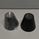 MY MIRONEY 2PCS Black Barrel Metal Lampshade Hardware E27 Industrial Pendant Light Shade Vintage Chandelier Lamp Shades Cone Bulb Guard Table Desk Lamp Cover, 4.13" Height