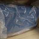Mind Reader 60L Slim Laundry Hamper, Clothes Basket, Lid, Ventilated, Plastic, Set of 2, Blue