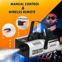 Fog Machine 1000W with Wireless Remote Control and Manual Control, Professional Stage Smoke Machine for DJ Concert Halloween