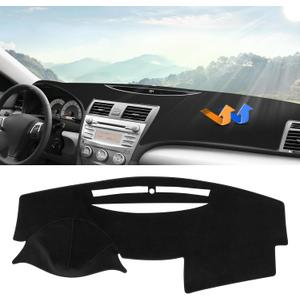 Autorder Dashboard Cover Mat for 2007-2011 Toyota Camry Accessories Dash Cover Upgrade Velvet Dash Mat Sunshade Glare UV Rays Protector