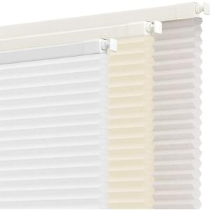 SUNOFF Cordless No Drill Light Filter Cellular Shades, 34" W x 64" H, White