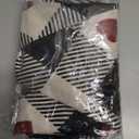 BETGINY Checkered Valentines Tablecloth Round 60 Inch,Black Plaid Table Cloth,Stain Resistance Polyester Red Heart Memorial Day Table Covers for Kitchen Dining,Small Tablecloth for Parties Picnic