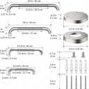 Brushed Nickel Grab Bar 4-Pack, Anti-Slip Bathroom Safety Rail