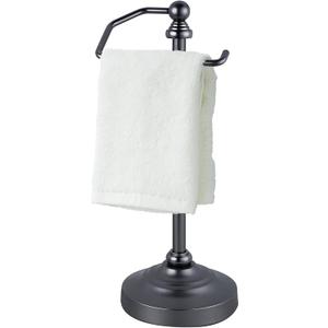 SunnyPoint Deluxe Free Standing Heavy Weighted Countertop Fingertip Towel Holder Stand (Black Nickel)
