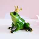 Frog Crown Prince Prime Bedroom Ornament Collectible Cute Figurine Statue Home Office Desk Bookcases Decorations Gifts for Women Sister Lover Room Decor Cake Topper