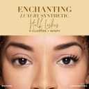 Lilly Lashes Luxury Synthetic Half Lashes (Pack of 4), False Eyelashes, Natural Looking Wispy Lash Strips, Multi-Pack Reusable Up To 15x, Eyelash Glue not Included (Enchanting)