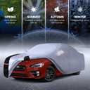 Multi-Layer Car Cover Custom Fit for Subaru WRX Impreza STI(2007-2026), 100% Waterproof All Weather for Automobiles, Gift with Towel, Heavy Duty Car Covers for Rain Sun UV Protection with Door Zipper.