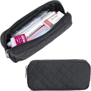 Della Gao Small Pencil Case Pencil Pouch (Black Sewing)