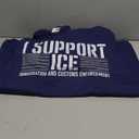 Support ICE American Flag Border Patrol Immigration Officers Pullover Hoodie L