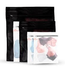InsideSmarts Jumbo (Black) Large Medium: Laundry Wash Bags for Lingerie, Bras, Hosiery. Durable Mesh, 5 Bag Set