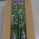 Grunyia 10 Bundles Artificial Fake Flowers, Faux Outdoor Plastic Plants UV Resistant Shrubs Outside Indoor Decorations (Blue-Eucalyptus)