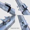 5 inch Exhaust Clamp Stainless Steel for 5" Inner Diameter to 5" Outer Diameter Exhaust Pipe Turbo Downpipe Muffler and Exhaust System Repair - 1 Piece