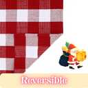 Ckorzen Red and White Plaid Rug, 28" x 43" Christmas Front Porch Outdoor Rug, Handwoven Cotton Washable Rug for Layered Door Mats, Holiday Entryway and Home Dcor