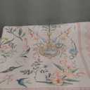 Collive Pink Rugs for Girls Bedroom, 5x7 Boho Floral Washable Area Rug Non Slip, Soft Ultra-Thin Indoor Decor Elegant Carpet for Kids Room Nursery Living Room Dining Room