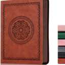 Fetinar 2026 Leather Vintage Journal Notebook,300 Pages,Leather Softcover Lined Journal Notebooks for Women Men,Notebook Journals for Writing Travel,Business,Office,7.1'' X 9.8''