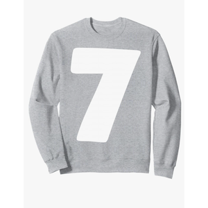 7 Number Six Seven 67 Gen Alpha Slang Funny Meme Matching Sweatshirt S Heather Grey. Size S