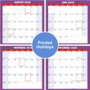 Wall Calendar 2026-32" x 48" Dry Erase Calendar for Wall, 12 Monthly Calendar From Jan to Dec, Reversible, Double Laminated 2026 wall Calendar, Extra Large Wall Calendar for Home Kitchen Office