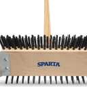 SPARTA 4002600 Stainless Steel Grill Brush, Grill Scraper With Long Handle For Commercial Cleaning, Kitchens, Restaurants, Bathrooms, 30 Inches, Brown