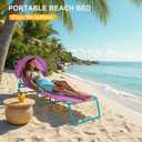 Northroad 2 Pack Beach Lounge Chair with Canopy Shade, Adjustable 4 Position Foldable Tanning Chair, Outdoor Heavy Duty Chaise Lounge Chair, for Poolside Patio Sunbathing Lawn, UPF 50+, Purple, 22 x 14 x 10.26 inches