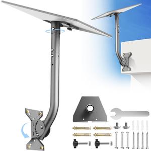 Gen 3 Mount for Starlink, Adjustable Wall & Roof Mounting Kit Compatible with Starlink V3 Standard Dish for Concrete or Wood Walls, Easy Installation, Include Aluminium Gen 3 Pipe Adapter
