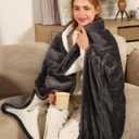 ESTINGO Heated Blanket Full Size, Electric Heated Blanket with 1-10 Hours Adjustable Timer & 6 Heating Levels, Fast Heating Blanket for Full Body, Home Bedding Use, 72"x84", Dark Gray