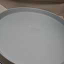 Over&Back Stackable Stoneware Serving Platter - Elegant 1-Piece Oval Serving Platter to Complete Your Kitchen Set - Perfect for Appetizers, Desserts, and More - 16" L x 11" W - Semi-Matte Charcoal