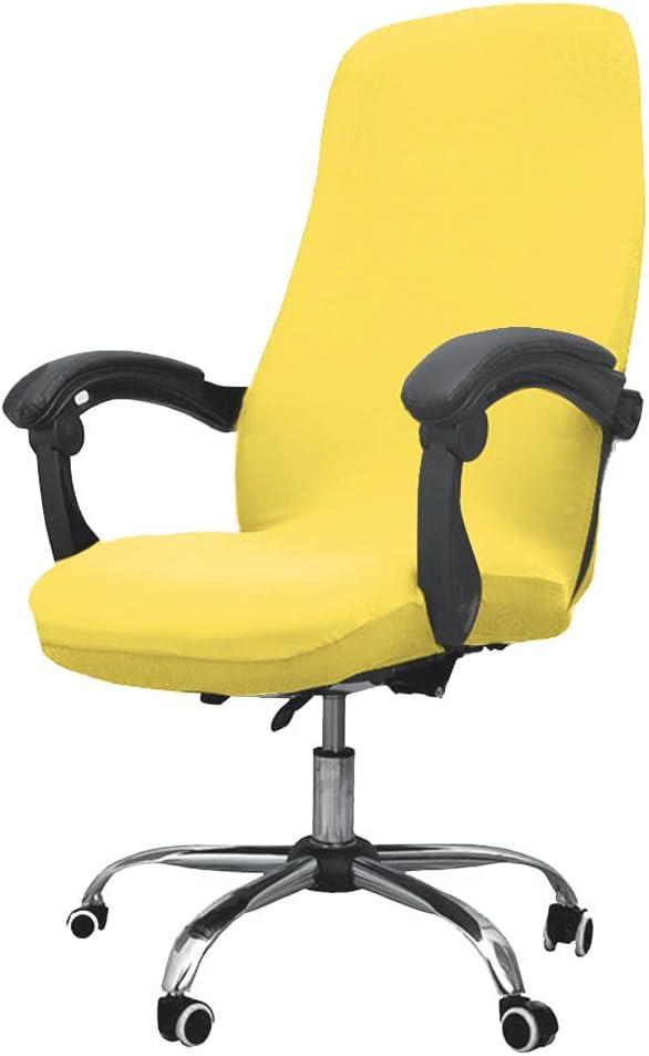 Melaluxe Office Chair Cover - Universal Stretch Desk Chair Cover, Computer Chair Slipcovers (Size: M) - Yellow