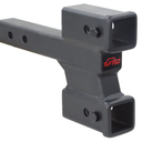 TOPTOW Trailer Dual Hitch Extender Adapter with 2 & 4-inch Riser/Drop, 2" Receiver, 2-inch Solid Shank, 10000lbs Capacity